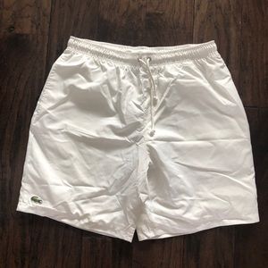 Lacoste sport white shorts